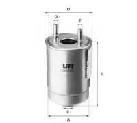 Filtro carburante Cartuccia filtro 24.147.00 UFI per RENAULT MEGANE CC FLUENCE