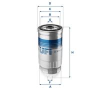 Filtro carburante Cartuccia filtro 24.379.01 UFI per AUDI VW VOLVO