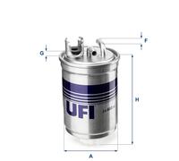 Filtro carburante Cartuccia filtro 24.400.00 UFI per VW SEAT SKODA