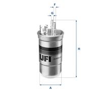 Filtro carburante Cartuccia filtro 24.433.00 UFI per FORD MONDEO III Tre volumi