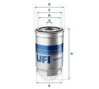 Filtro carburante Cartuccia filtro 24.434.00 UFI per LANCIA FIAT PEUGEOT CITROËN