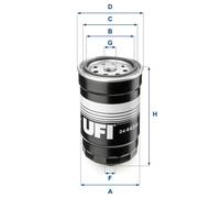 Filtro carburante Cartuccia filtro 24.443.00 UFI per KIA HYUNDAI MINI SSANGYONG