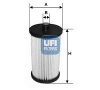 Filtro carburante Cartuccia filtro 26.057.00 UFI per VW LT 28-46 II Furgone