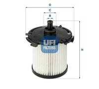 2607400 UFI FILTRO CARBURANTE PER FORD TRANSIT MK6 V362 V363 TOURNEO