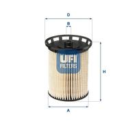 Filtro carburante Cartuccia filtro 26.129.00 UFI per AUDI VW BENTLEY