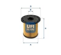Filtro carburante Cartuccia filtro 26.690.00 UFI per RENAULT DACIA