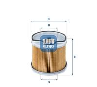 Filtro carburante Cartuccia filtro 26.691.00 UFI per CITROËN FIAT PEUGEOT SUZUKI
