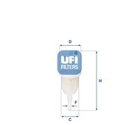 Filtro carburante Cartuccia filtro 31.009.00 UFI per BMW OPEL FORD RENAULT SEAT