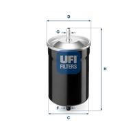 UFI 31.500.00 Filtro carburante per VW GOLF III (1H1) PASSAT (3B3) PASSAT (3B2)