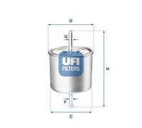 UFI Filters, Filtro Gasolio 31.514.00, Filtro Carburante per Ricambio, Adatto ad Auto e Furgoni, Applicabile su Diversi Modelli come Ford Courier, Escort, Fiesta, KA, Mondeo, Puma, Transit, Mazda 121