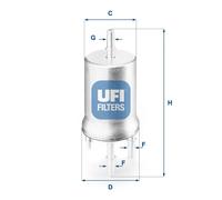 UFI 31.832.00 Filtro carburante per VW POLO (9N) per AUDI A2 (8Z0) Cartuccia