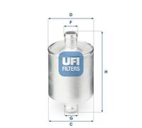 UFI Filters, Filtro GPL e Metano 31.836.00, Filtro GPL e Metano per Ricambio, Adatto a Auto, Applicabile su Diversi Modelli Fiat, Nissan, Opel, Seat, Skoda, Toyota e Volkswagen