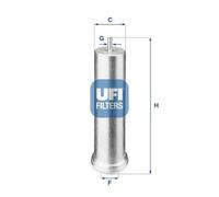 Filtro carburante Cartuccia filtro 31.851.00 UFI per ALPINA BMW MINI