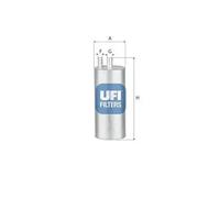 Filtro carburante Cartuccia filtro 31.A38.00 UFI per AUDI PORSCHE