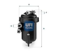 Filtro carburante Cartuccia filtro 55.127.00 UFI per PEUGEOT CITROËN FIAT