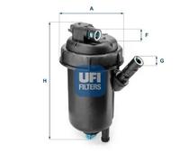 Filtro carburante Cartuccia filtro 55.139.00 UFI per FIAT CROMA
