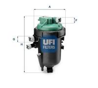 UFi Filtro carburante 55.178.00 per Fiat Doblò Cargo 1.3 Diesel Multijet dal 2005 al 2010