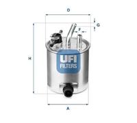 Filtro carburante Cartuccia filtro 55.582.00 UFI per NISSAN NAVARA NP300