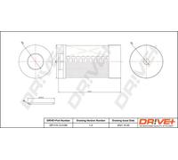 Filtro carburante Cartuccia filtro DP1110.13.0160 Drve+ per IVECO IRISBUS