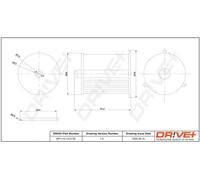 Filtro carburante Cartuccia filtro DP1110.13.0178 Drve+ per TOYOTA YARIS