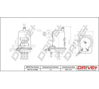 Filtro carburante Cartuccia filtro DP1110.13.0298 Drve+ per RENAULT MEGANE II