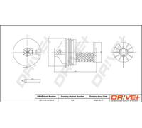 Filtro carburante Cartuccia filtro DP1110.13.0319 Drve+ per RENAULT PEUGEOT