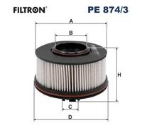 Filtro carburante Cartuccia filtro PE 874/3 FILTRON per HYUNDAI SANTA FE IV