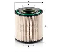 Filtro carburante Cartuccia filtro PU 1040 x MANN-FILTER per VW TOUAREG
