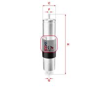 Filtro carburante Cartuccia filtro S 1839 B SOFIMA per BMW X5