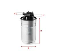 Filtro carburante Cartuccia filtro S 4424 NR SOFIMA per AUDI VW SKODA