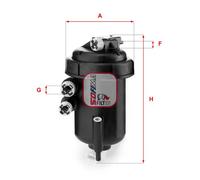 Filtro carburante Cartuccia filtro S 5127 GC SOFIMA per PEUGEOT CITROËN FIAT