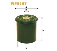 Filtro carburante Cartuccia filtro WF8167 WIX FILTERS per RENAULT CLIO I