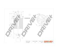 Filtro carburante con riscaldamento filtro DP1110.13.0045 Drve+ per SKODA SEAT