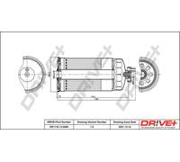 Filtro Carburante Drve+ DP1110.13.0089 Per Audi, Mitsubishi, Volvo, VW