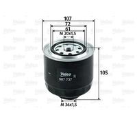 Valeo Filtro carburante 587737 ad avvitamento per Mitsubishi L 200/Triton