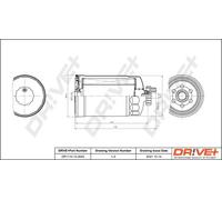Filtro carburante Filtro ad avvitamento DP1110.13.0043 Drve+ per AUDI VW SKODA