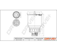 Filtro carburante Filtro ad avvitamento DP1110.13.0158 Drve+ per NISSAN PRIMERA