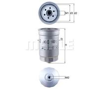 Filtro carburante Filtro ad avvitamento KC 101 MAHLE per HYUNDAI KIA