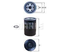 MAHLE ORIGINAL KC 703D Filtro carburante