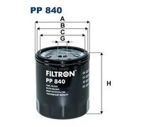 Filtro carburante Filtro ad avvitamento PP 840 FILTRON per MERCEDES-BENZ PUCH