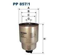FILTRON Filtro Carburante PP 857/1 Filtro Combustibile NISSAN,TERRANO II (R20),X-TRAIL (T30),NP300 Navara Pick-up (D40),Cabstar E (TL_, VL_)