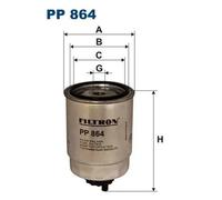 Filtro carburante Filtro ad avvitamento PP 864 FILTRON per CITROËN FIAT PEUGEOT