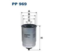 Filtro carburante Filtro ad avvitamento PP 969 FILTRON per LAND ROVER