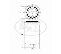 Filtro carburante Filtro ad avvitamento ST 6106 SCT - MANNOL per FORD JOHN DEERE