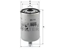 Filtro carburante Filtro ad avvitamento WK 713 MANN-FILTER per VOLVO S60 I S80 I