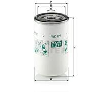MANN-FILTER Filtro carburante WK 727 per veicoli industriali e bus
