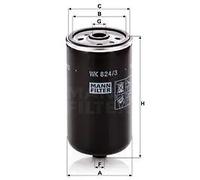 MANN-FILTER Filtro carburante WK 824/3 ad avvitamento per autovetture e veicoli commerciali