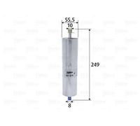 Filtro carburante Filtro per condotti/circuiti 587079 VALEO per AUDI PORSCHE