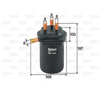 Filtro carburante Filtro per condotti/circuiti 587531 VALEO per RENAULT