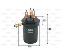 Filtro carburante Filtro per condotti/circuiti 587559 VALEO per RENAULT